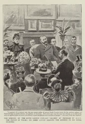 The Opening of the South London Fine-Art Gallery at Peckham by HRH the Prince of Wales, Sir James Linton reading the Address to His Royal Highness